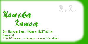 monika komsa business card